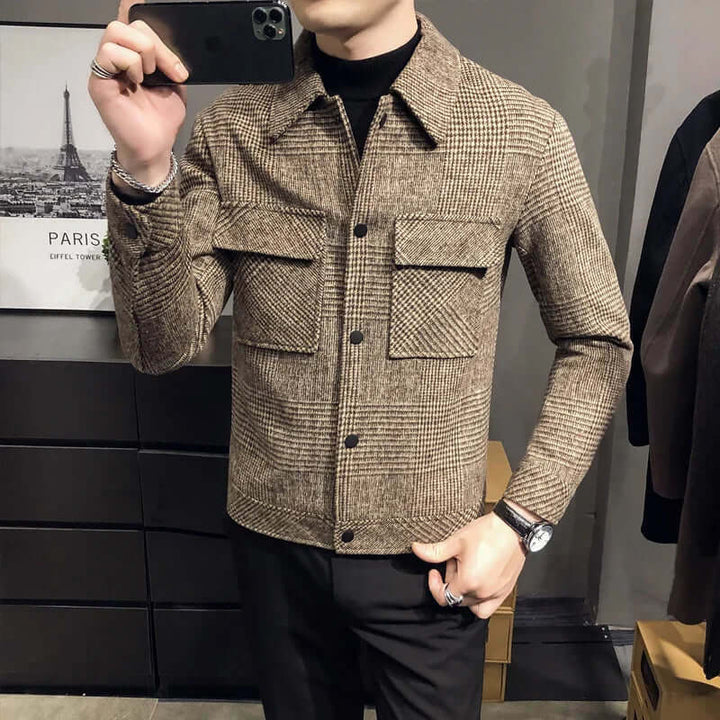 Marcel Handmade Plaid Men's Coat