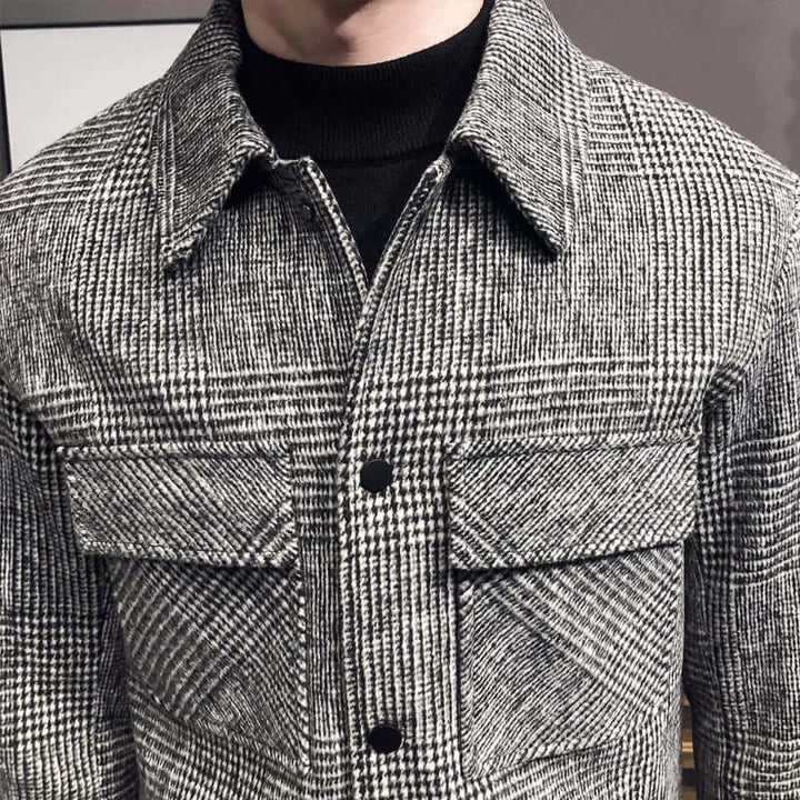 Marcel Handmade Plaid Men's Coat