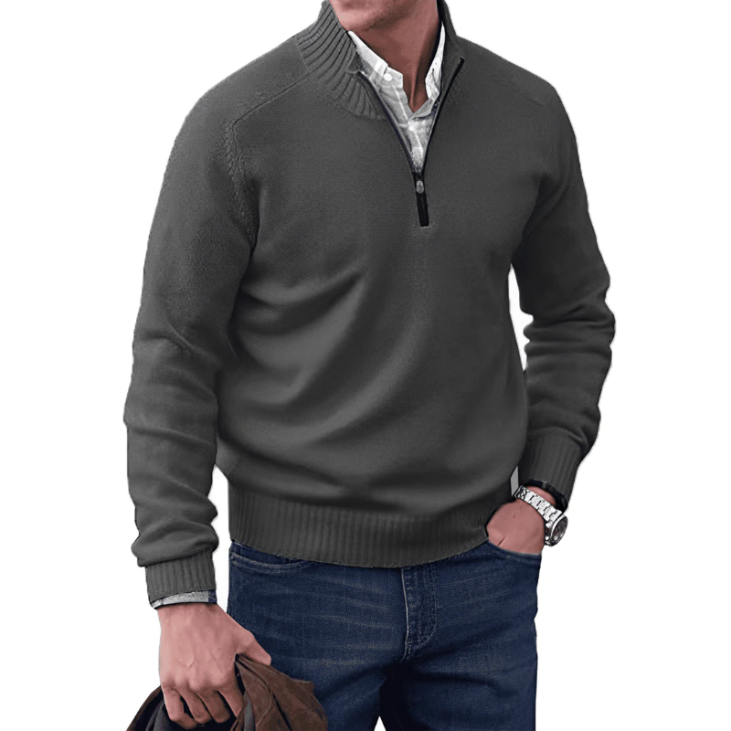 ALBIE - ELEGANT SWEATER WITH ZIPPER