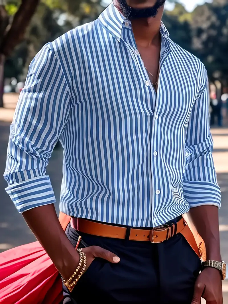Lancelot – Men’s Striped Cotton Summer Shirt