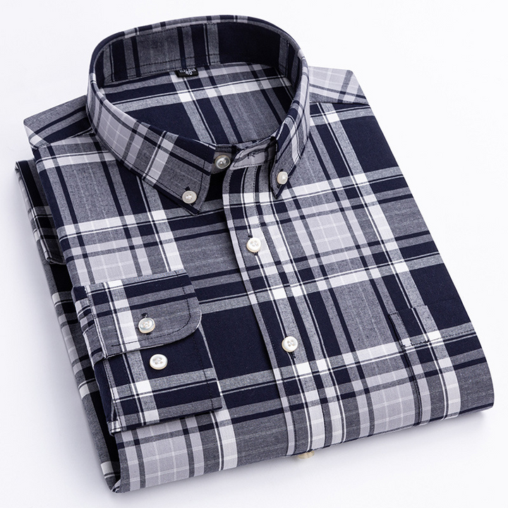 Gio – Men’s Classic Check Cotton Shirt