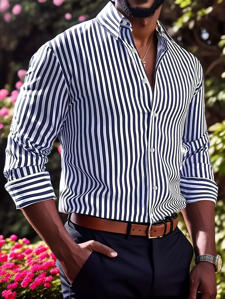 Lancelot – Men’s Striped Cotton Summer Shirt
