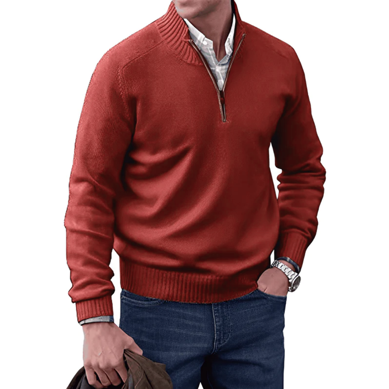 ALBIE - ELEGANT SWEATER WITH ZIPPER