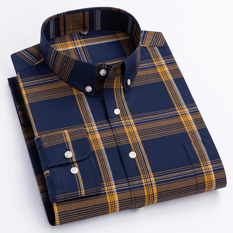 Gio – Men’s Classic Check Cotton Shirt